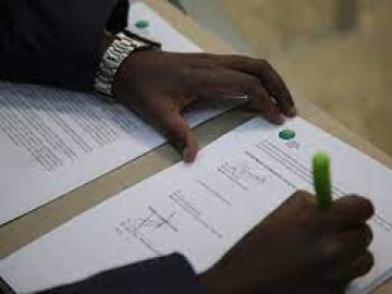 Person signing a document