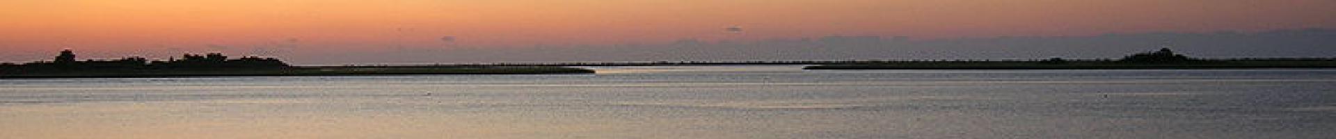 island coast at sunset