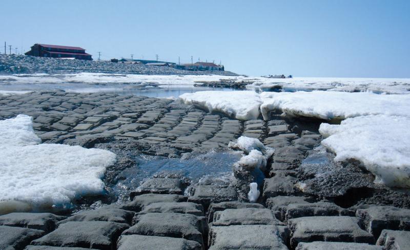Melting sea ice in Shishmaref, Alaska
