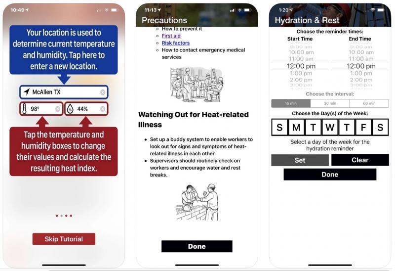 Phone screenshots for Heat Safety Tool Ap Phone screenshots for Heat Safety Tool App