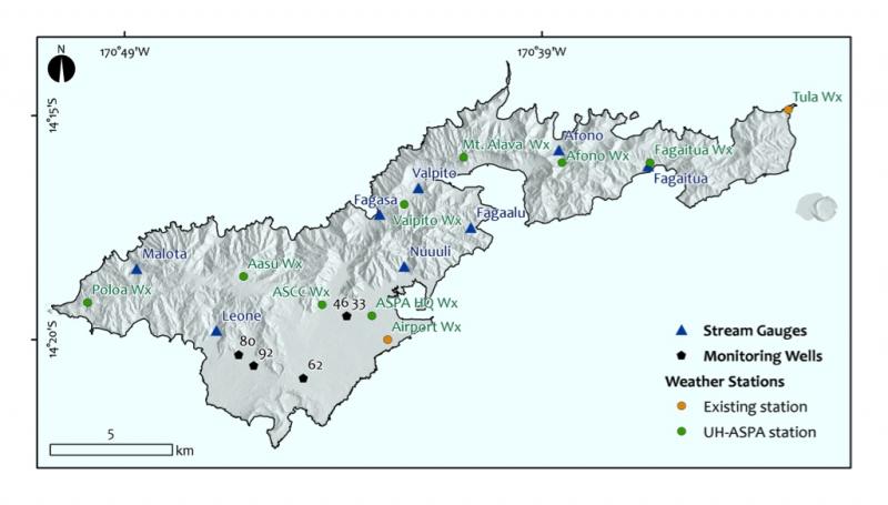 Map of monitoring stations